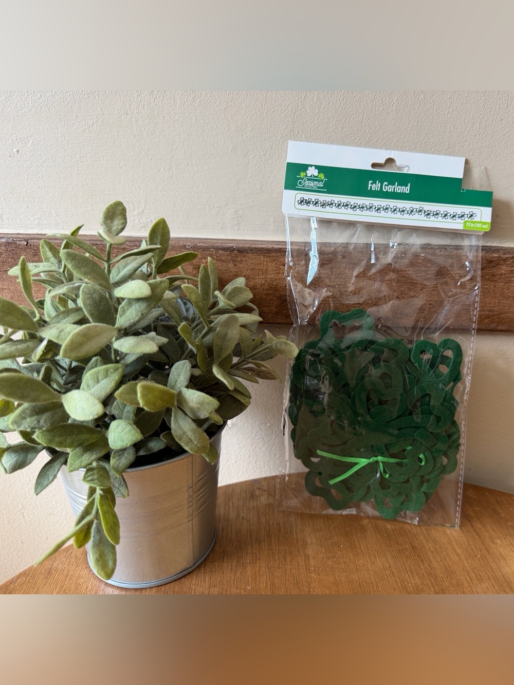 Hobby Lobby Green Felt Shamrock Garland